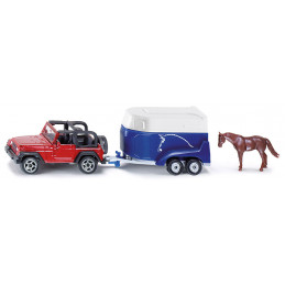 coche Jeep con remolque caballo - Blister