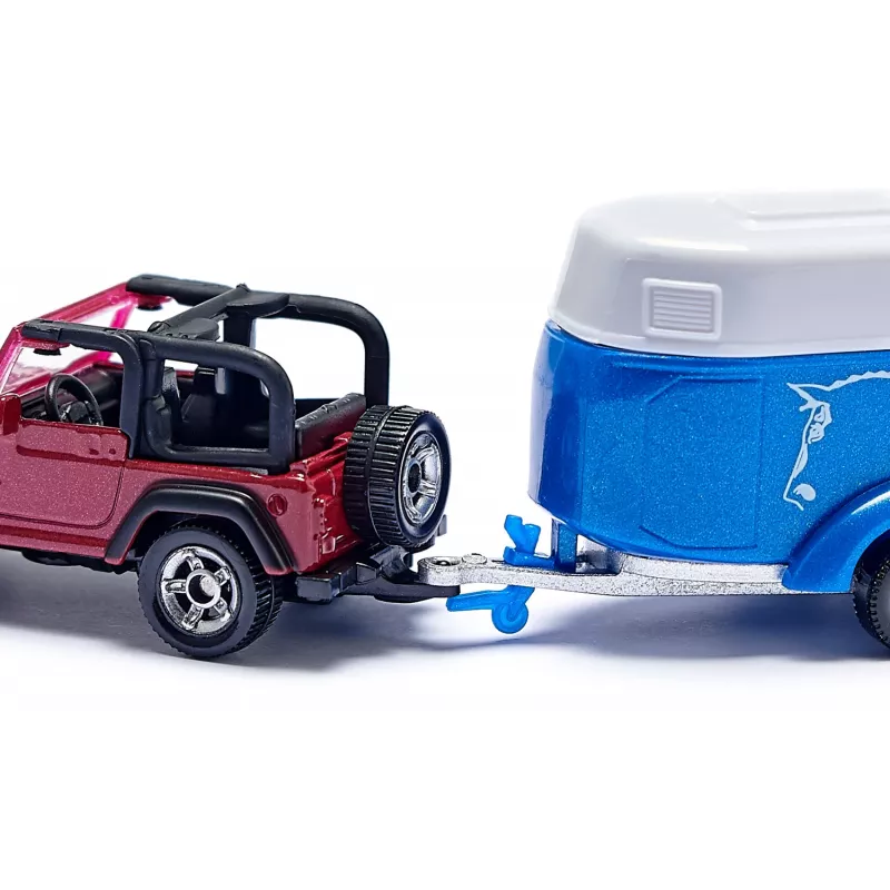 coche Jeep con remolque caballo - Blister