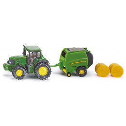 Tractor John Deere con rotoempacadora - Blister