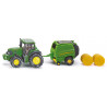 Tractor John Deere con rotoempacadora - Blister