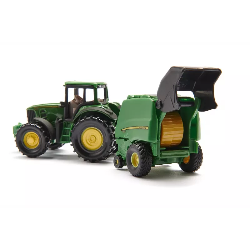 Tractor John Deere con rotoempacadora - Blister