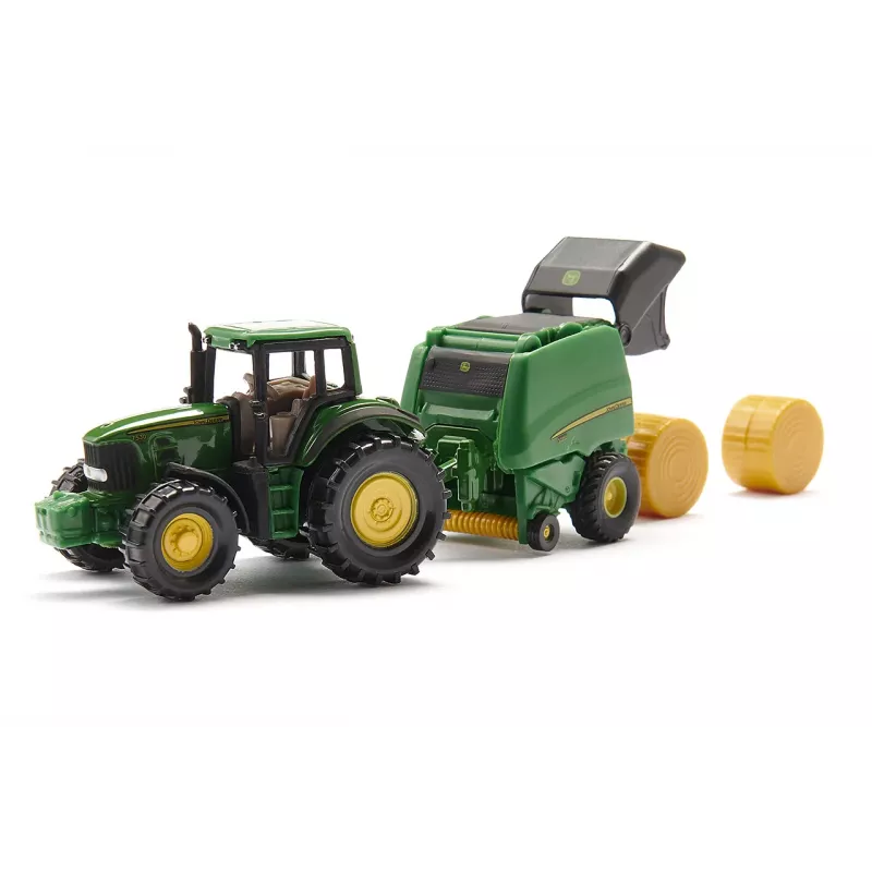 Tractor John Deere con rotoempacadora - Blister