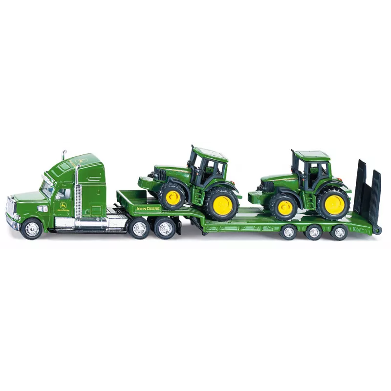 Camion con remolque con dos tractores John Deere