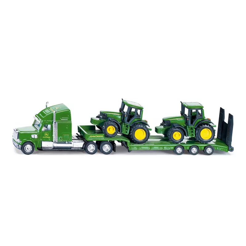 Camion con remolque con dos tractores John Deere