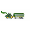 Tractor John Deere con remolque