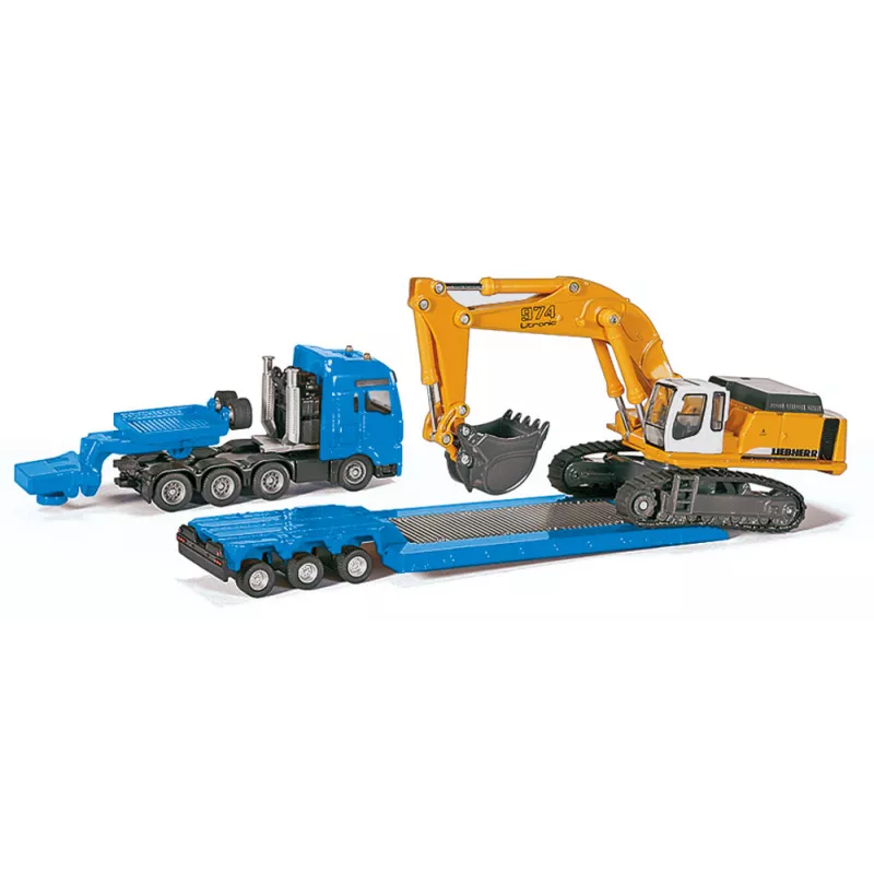 Camion con Excavadora Liebherr - escala 1:87