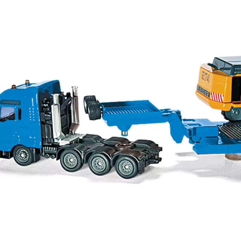 Camion con Excavadora Liebherr - escala 1:87