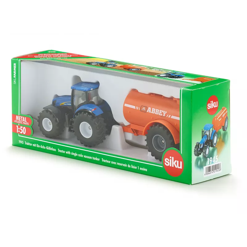 Tractor New Holland con cisterna de un solo eje de suspensión