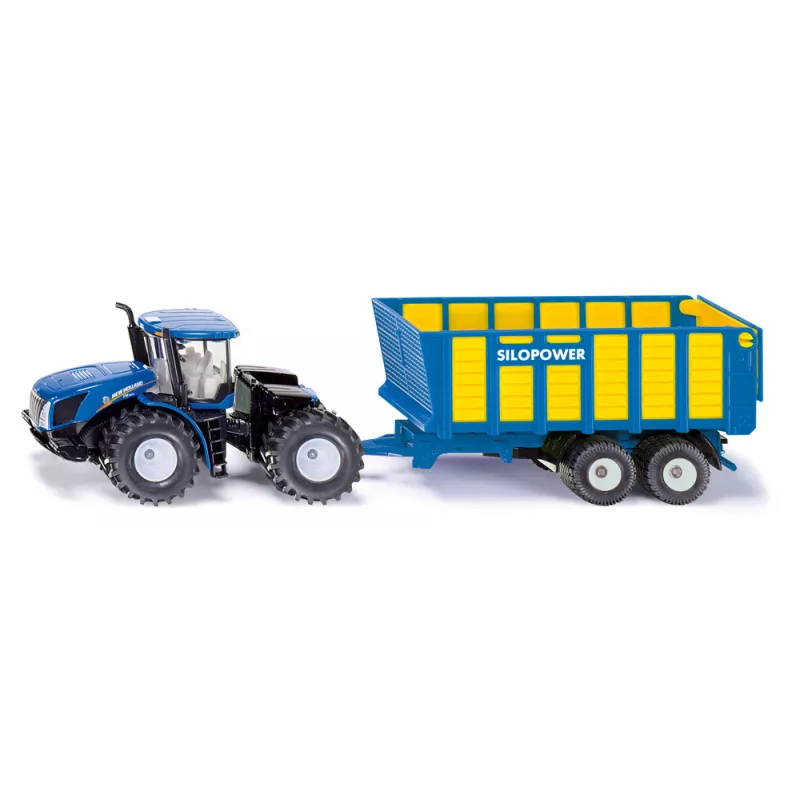 Tractor New Holland con remolque - escala 1:50