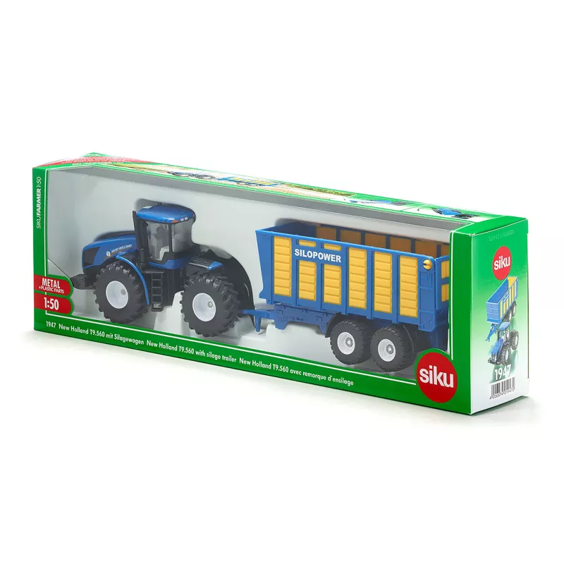 Tractor New Holland con remolque - escala 1:50