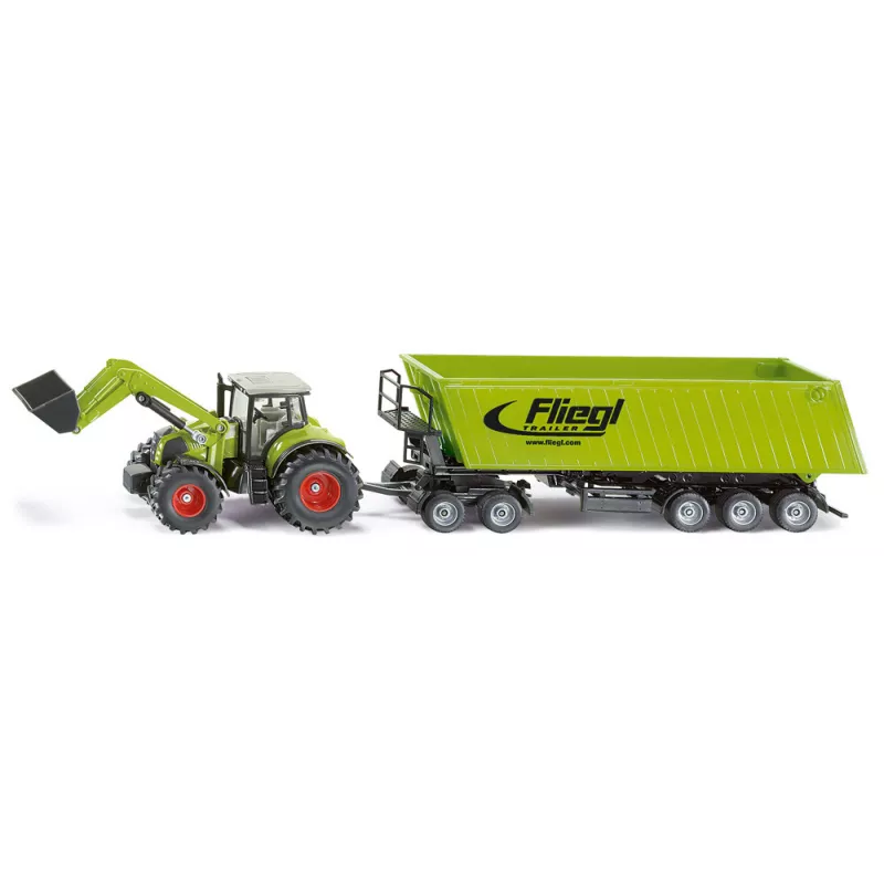 Tractor Claas con remolque Fliegl