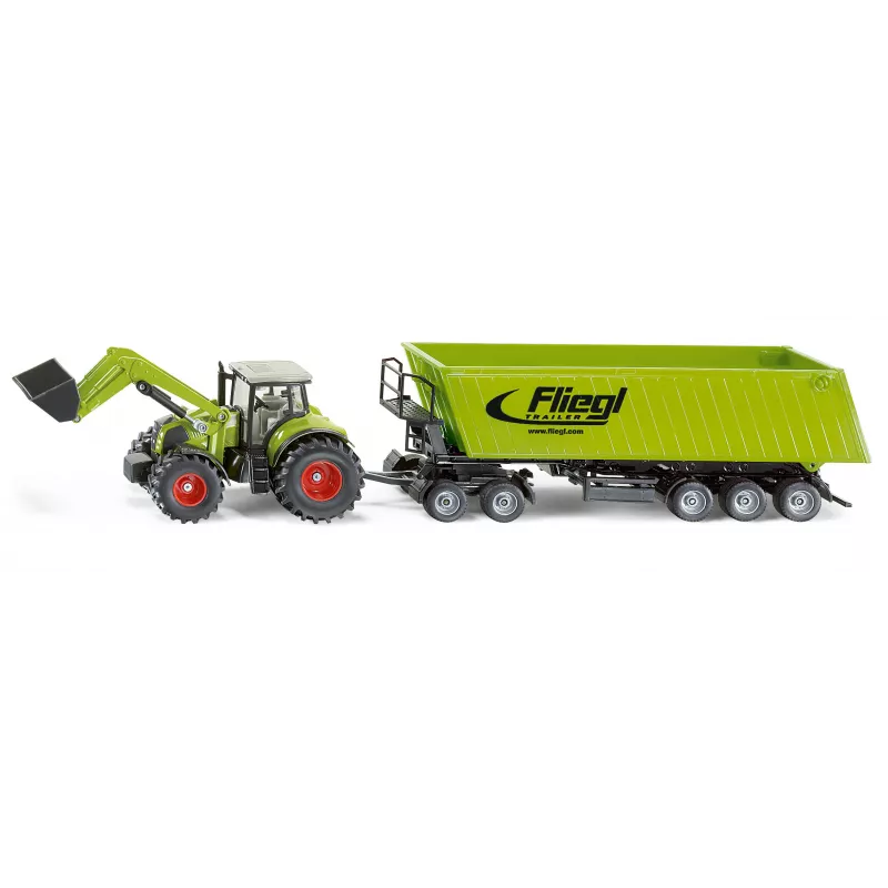 Tractor Claas con remolque Fliegl