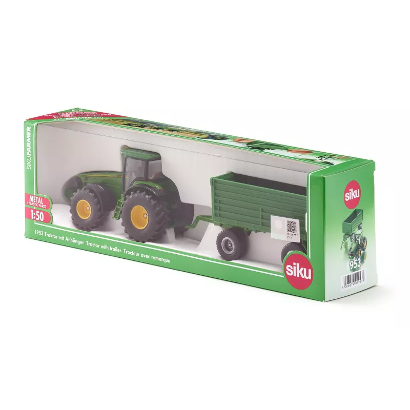 Tractor John Deere con remolque