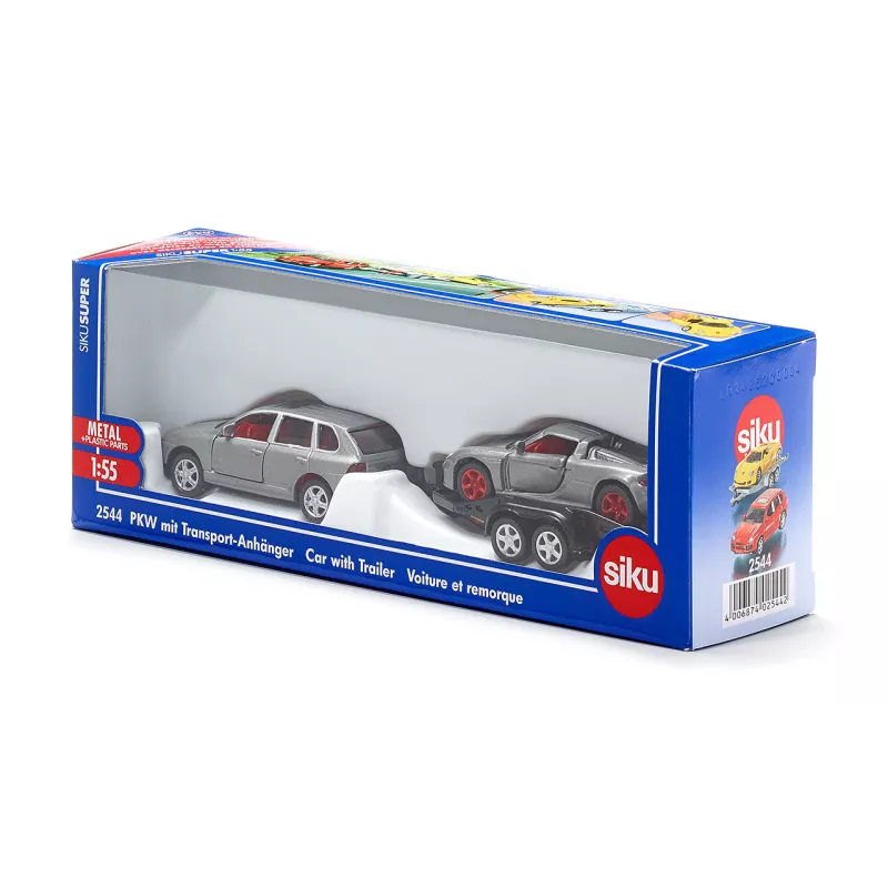 COCHE CON REMOLQUE DE TRANSPORTE.