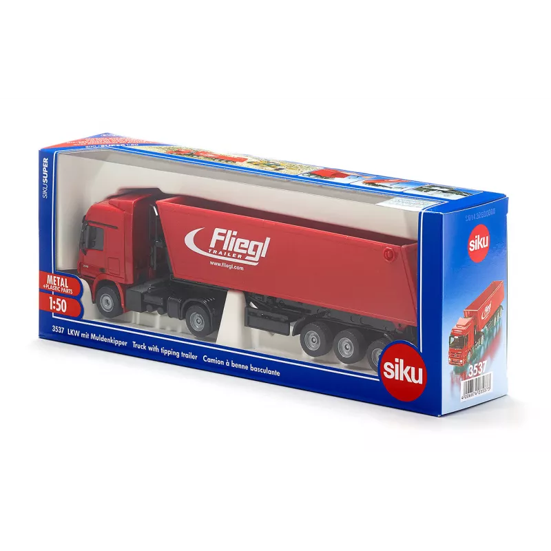 Camion Mercedes con remolque Fliegl - escala 1:50