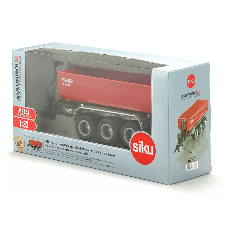 3 ejes chasis porta contenedores de gancho con volcado