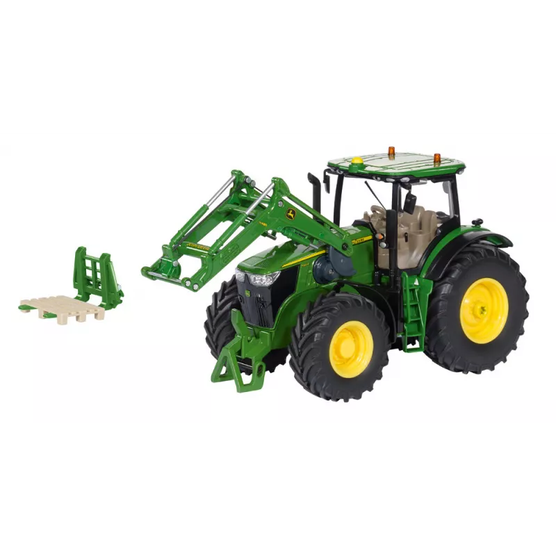 John Deere 7310R con cargador frontal y aplicación Bluetooth - escala 1:32 - siku