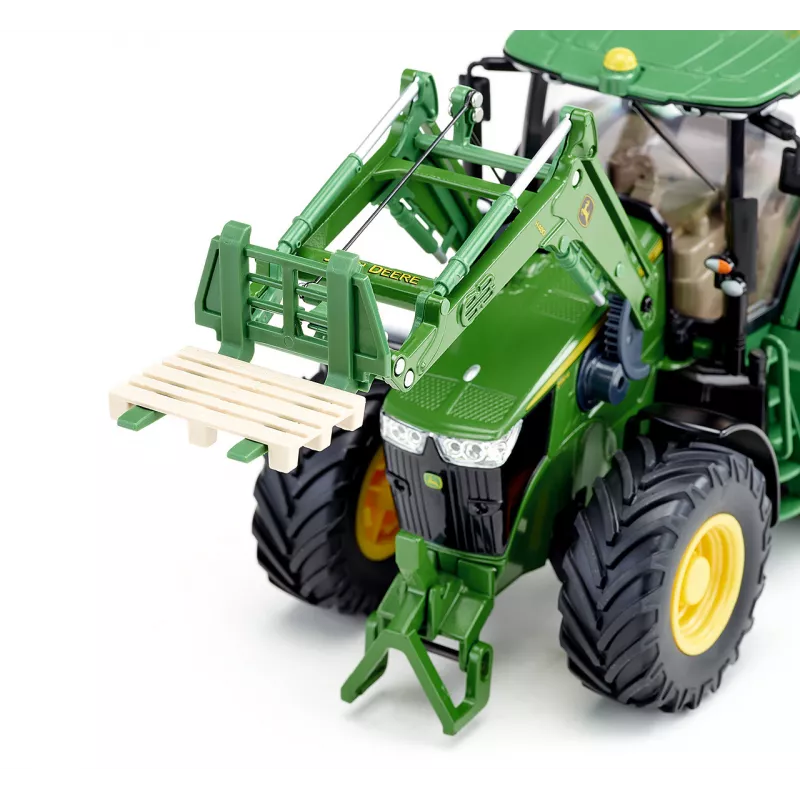 John Deere 7310R con cargador frontal y aplicación Bluetooth - escala 1:32 - siku