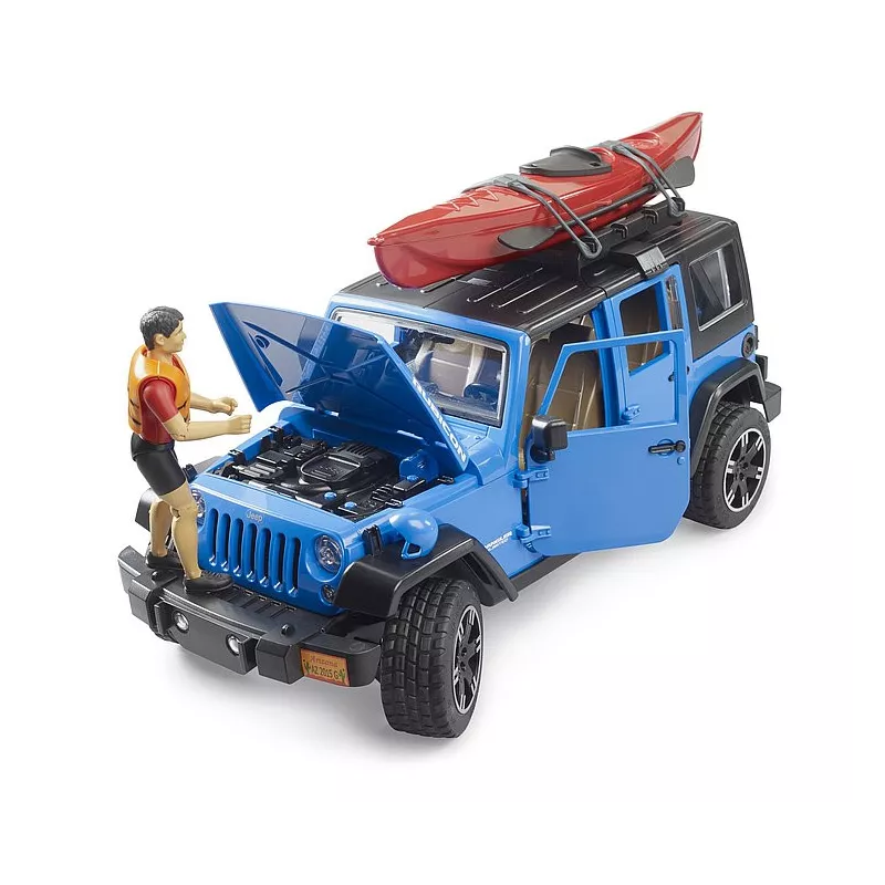 Jeep Wrangler Rubicon Unlimited con kayak y figura