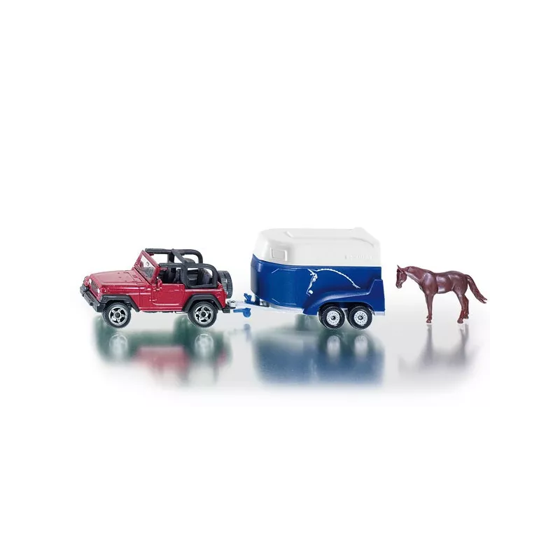 coche Jeep con remolque caballo - Blister