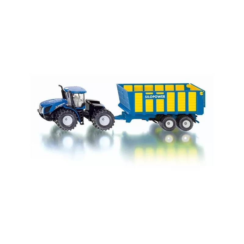 Tractor New Holland con remolque - escala 1:50