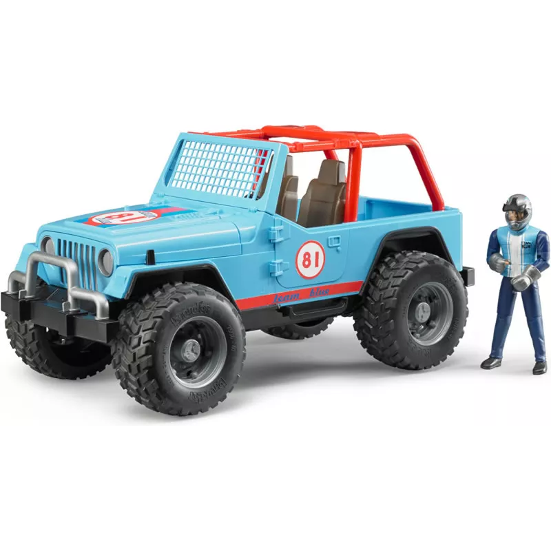 Jeep Cross Country Racer azul con piloto