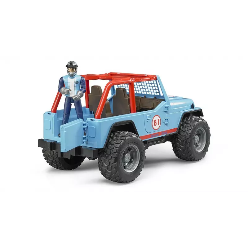 Jeep Cross Country Racer azul con piloto