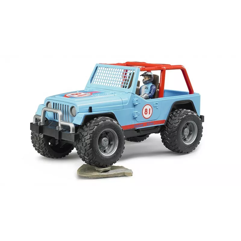 Jeep Cross Country Racer azul con piloto