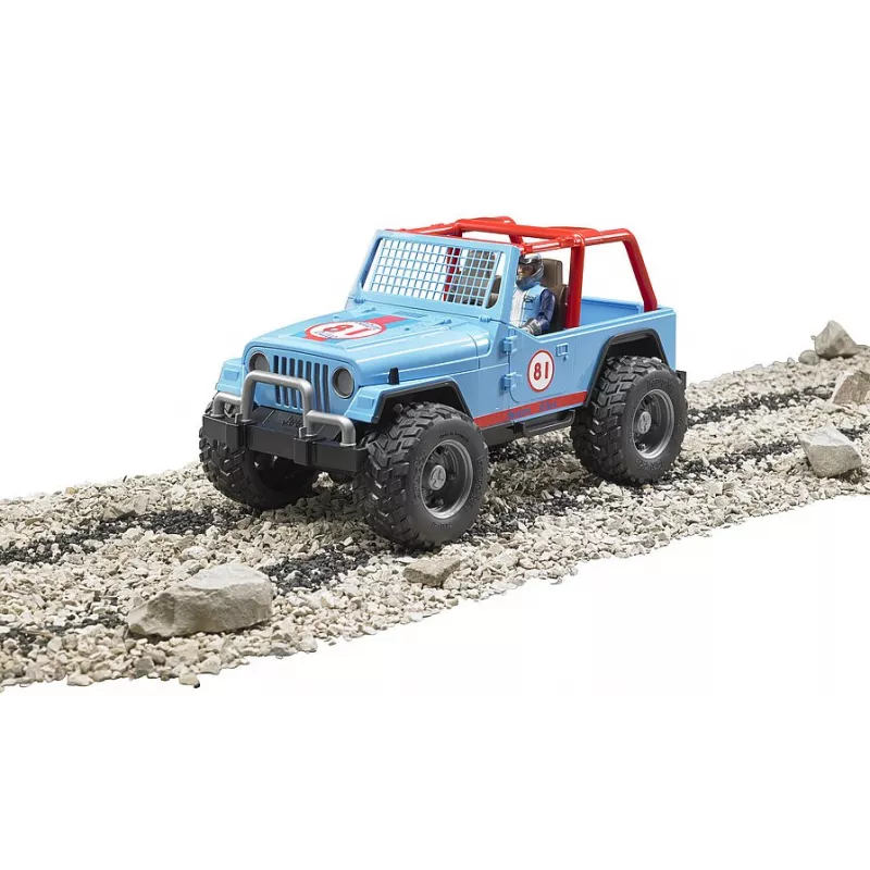 Jeep Cross Country Racer azul con piloto