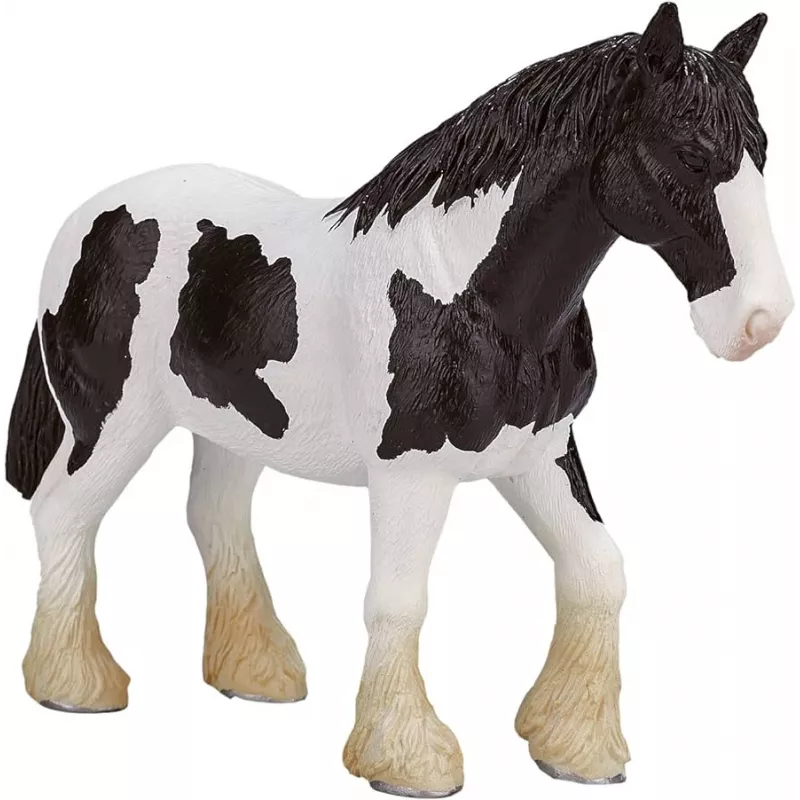 Caballo Clydesdale Negro-Blanco