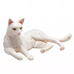 Gato Acostado Blanco