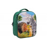 Mochila Selva 3D con 3 figuras y folleto de coleccionista (Leon, Zebra y Suricato)