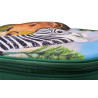 Mochila Selva 3D con 3 figuras y folleto de coleccionista (Leon, Zebra y Suricato)
