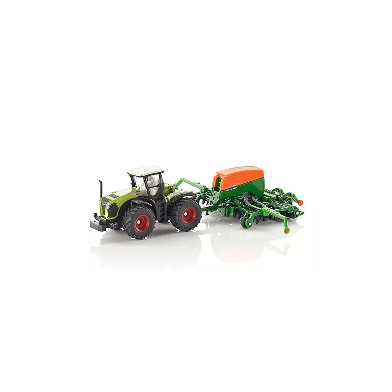 Tractor Claas con sembradora Amazone - escala 1:87
