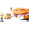 Avión de carga DHL con accesorios