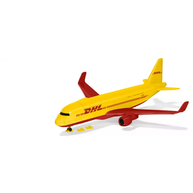 Avión de carga DHL con accesorios