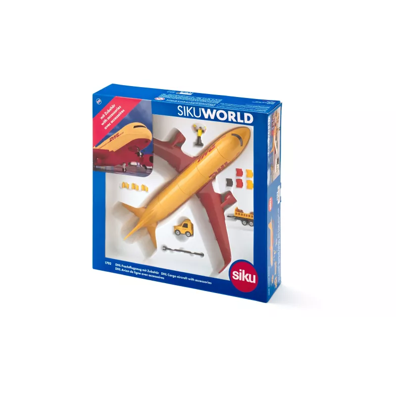 Avión de carga DHL con accesorios