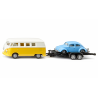 VW T1 con remolque y VW Beetle