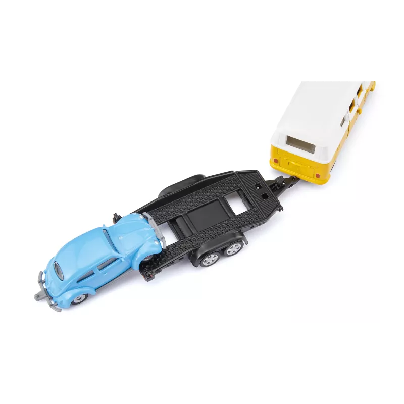 VW T1 con remolque y VW Beetle