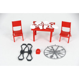 Pequeño equipo de camping en una bolsa