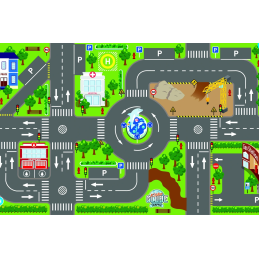 Alfombra con semáforos