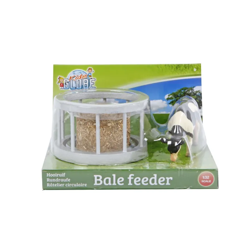 Pesebre con vaca y paca redonda - escala 1:32