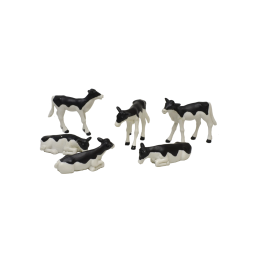 Becerro negro 6 unidades - escala 1:32