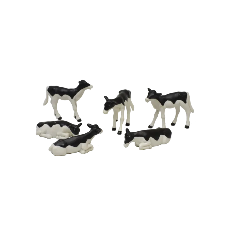 Becerro negro 6 unidades - escala 1:32