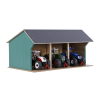 Cobertizo para tractor