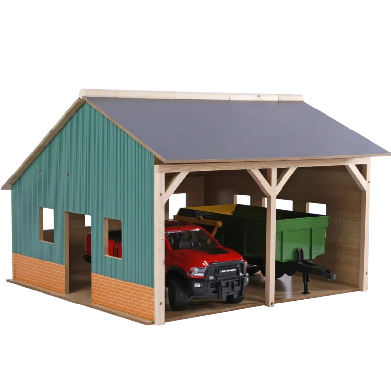 Hangar de madera para 2 tractores