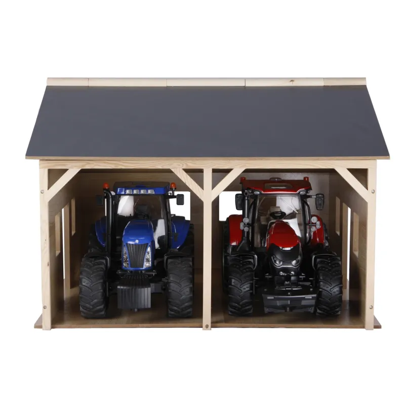 Hangar de madera para 2 tractores