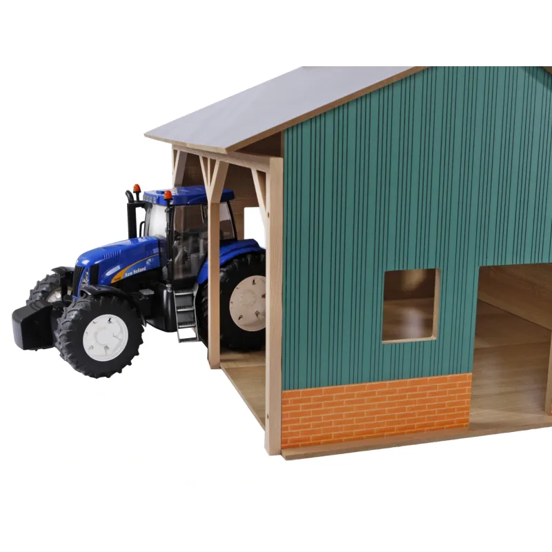Hangar de madera para 2 tractores