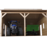 Hangar de madera para 2 tractores