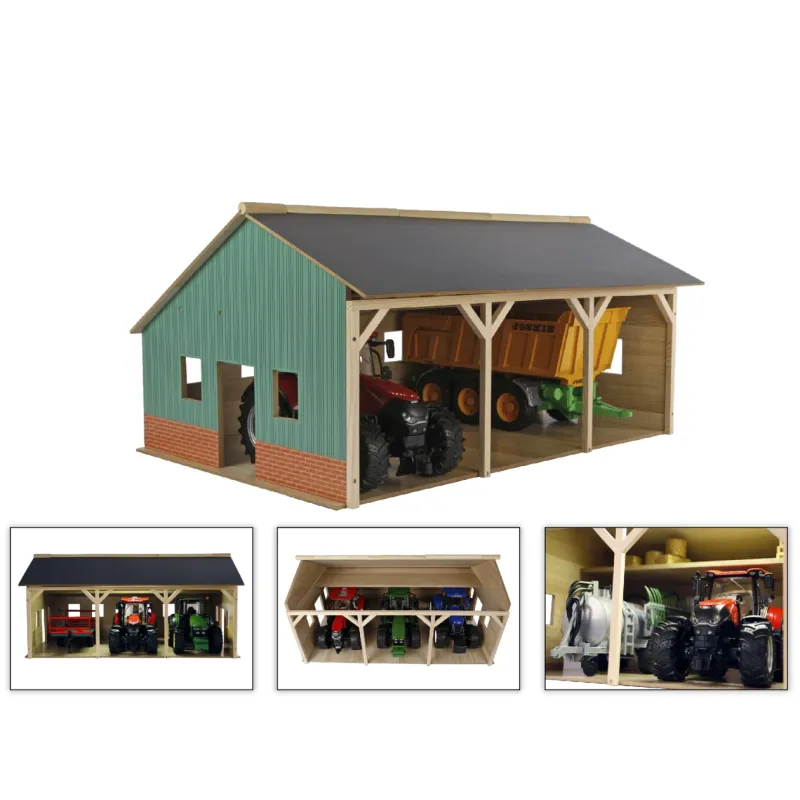Hangar para 3 tractores - escala 1:16